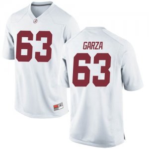 Youth Alabama Crimson Tide #63 Rowdy Garza White Replica NCAA College Football Jersey 2403GEZP0